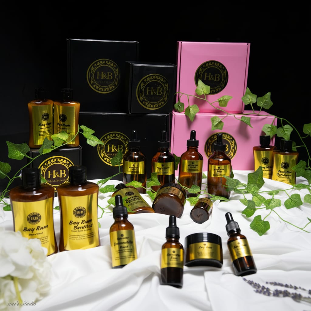 The full Hubs & Babydoll collection — oils, butters, washes, and gift boxes